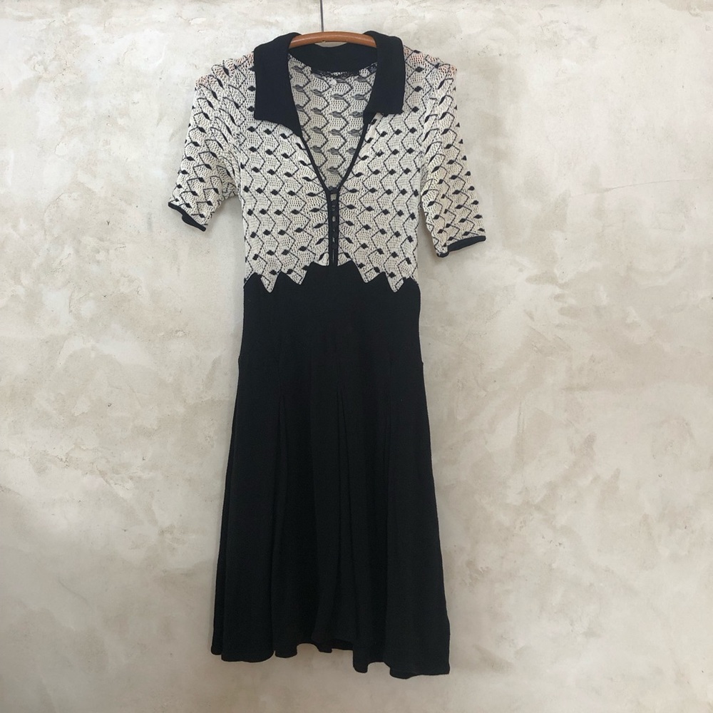 Anthro Knitted & Knotted Rideau Lace Sweater Dress
